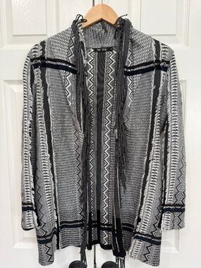 NIc + Zoe Open Front Cardigan with Fringe